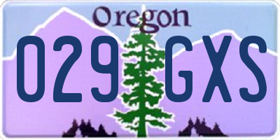 OR license plate 029GXS