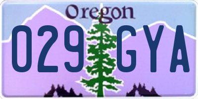 OR license plate 029GYA