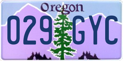 OR license plate 029GYC