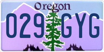 OR license plate 029GYG