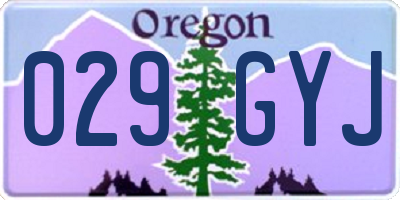 OR license plate 029GYJ
