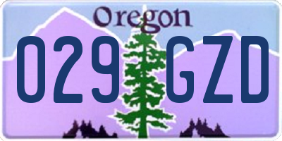 OR license plate 029GZD