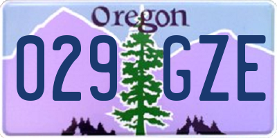 OR license plate 029GZE