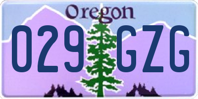 OR license plate 029GZG