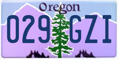 OR license plate 029GZI