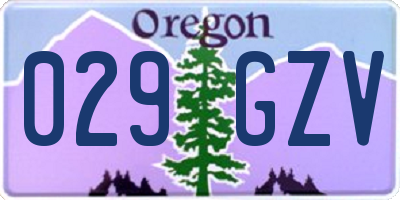 OR license plate 029GZV