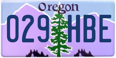 OR license plate 029HBE