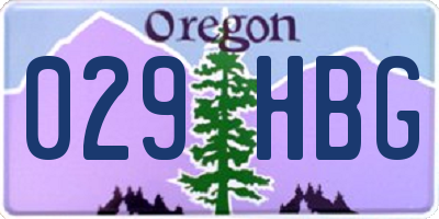 OR license plate 029HBG