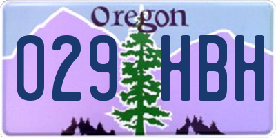 OR license plate 029HBH