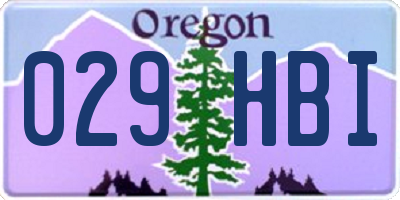 OR license plate 029HBI