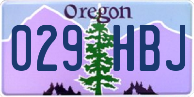 OR license plate 029HBJ