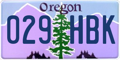 OR license plate 029HBK