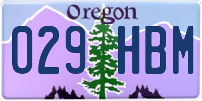 OR license plate 029HBM