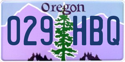 OR license plate 029HBQ