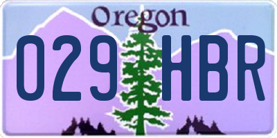 OR license plate 029HBR