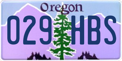 OR license plate 029HBS