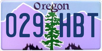 OR license plate 029HBT
