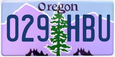OR license plate 029HBU