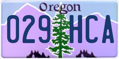 OR license plate 029HCA