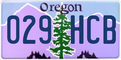 OR license plate 029HCB