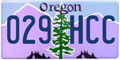 OR license plate 029HCC