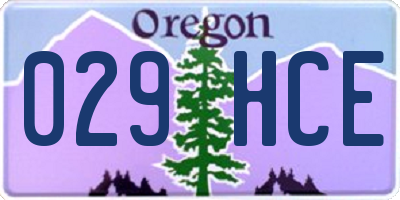 OR license plate 029HCE
