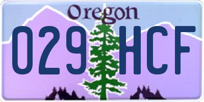 OR license plate 029HCF