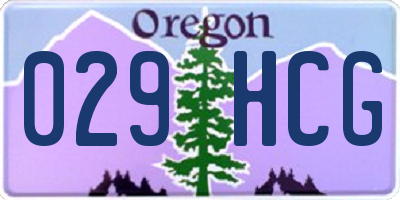 OR license plate 029HCG