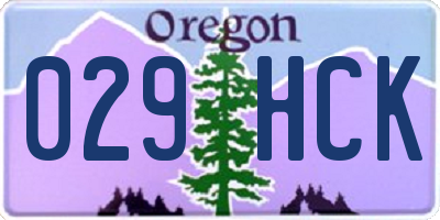 OR license plate 029HCK