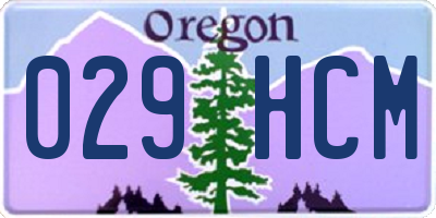 OR license plate 029HCM