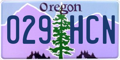 OR license plate 029HCN