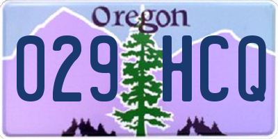 OR license plate 029HCQ