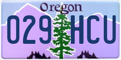 OR license plate 029HCU