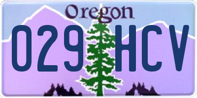 OR license plate 029HCV
