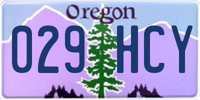 OR license plate 029HCY