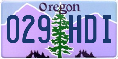 OR license plate 029HDI