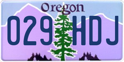 OR license plate 029HDJ