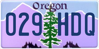 OR license plate 029HDQ
