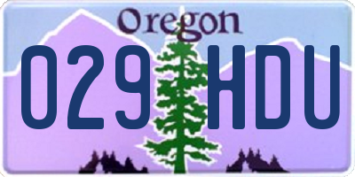 OR license plate 029HDU