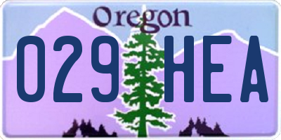OR license plate 029HEA