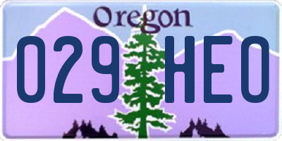OR license plate 029HEO