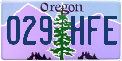 OR license plate 029HFE