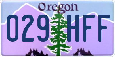 OR license plate 029HFF