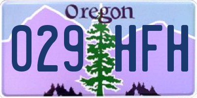 OR license plate 029HFH