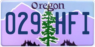 OR license plate 029HFI