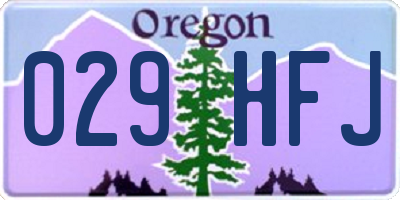 OR license plate 029HFJ