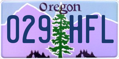OR license plate 029HFL