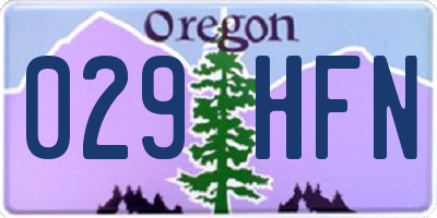 OR license plate 029HFN