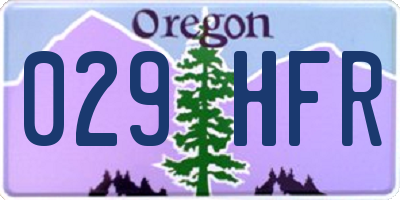 OR license plate 029HFR