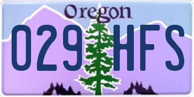 OR license plate 029HFS